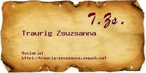 Traurig Zsuzsanna névjegykártya