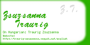 zsuzsanna traurig business card